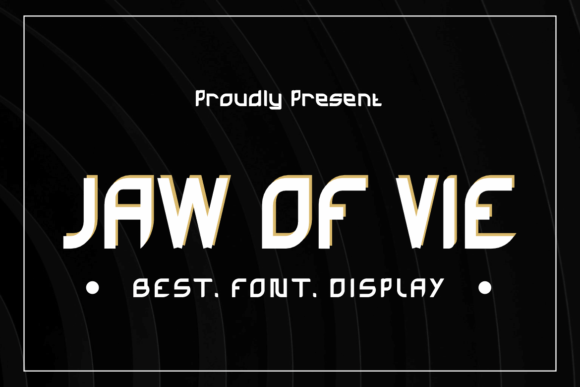 Jaw of Vie: A Bold Display Typeface for Modern Editorial Design