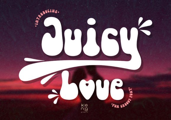 Juicy Love: The Groovy Typeface for Vibrant Editorial Design