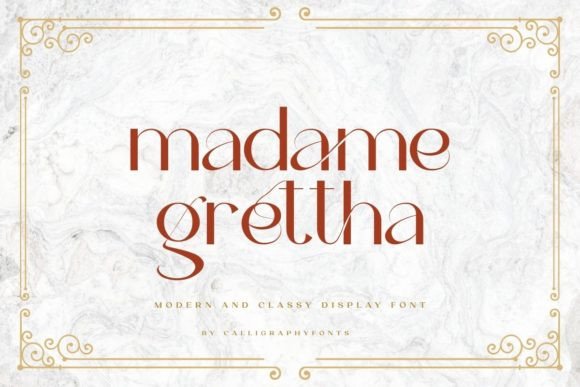 Madame Grettha: Elevating Digital Brand Identity with a Premium Serif Typeface