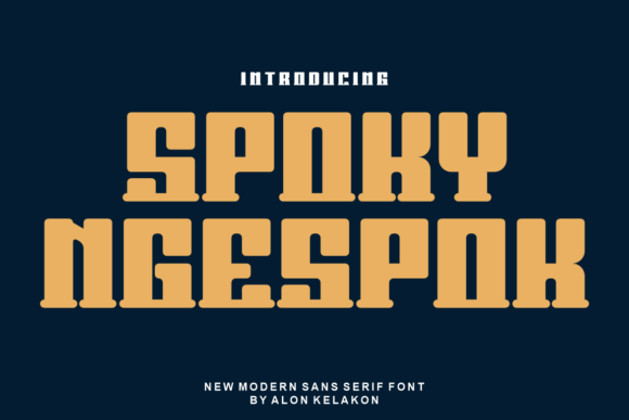Spoky Ngespok: A Modern Display Font for Bold Brand Identity