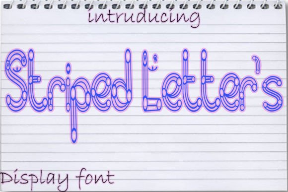 Striped Letters: A Creative Display Font for Editorial Design